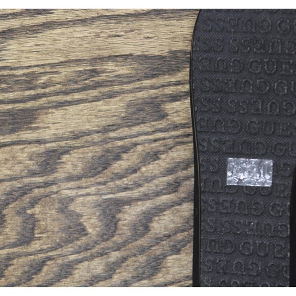 Guess Womens Platform Sarraly Thong Sandal GWSARRALY4 Silver Black 8M - Picture 6 of 13